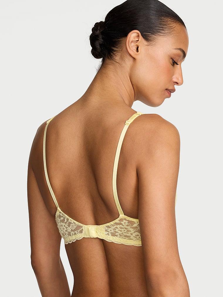 Victoria's Secret, Victoria's Secret Lacie Unlined Balconette Bra, Lemonade, onModelBack, 2 of 4 Nikita  is 5'10" or 178cm and wears 34B or Small