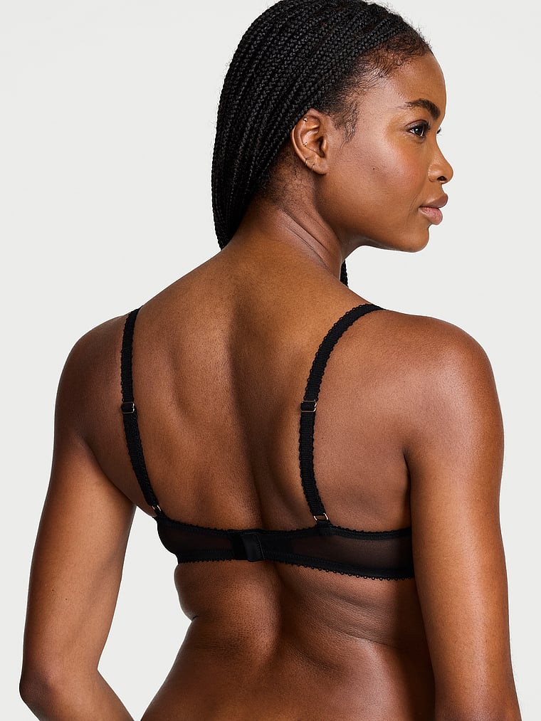 Tease Rose Embroidery Unlined Demi Bra