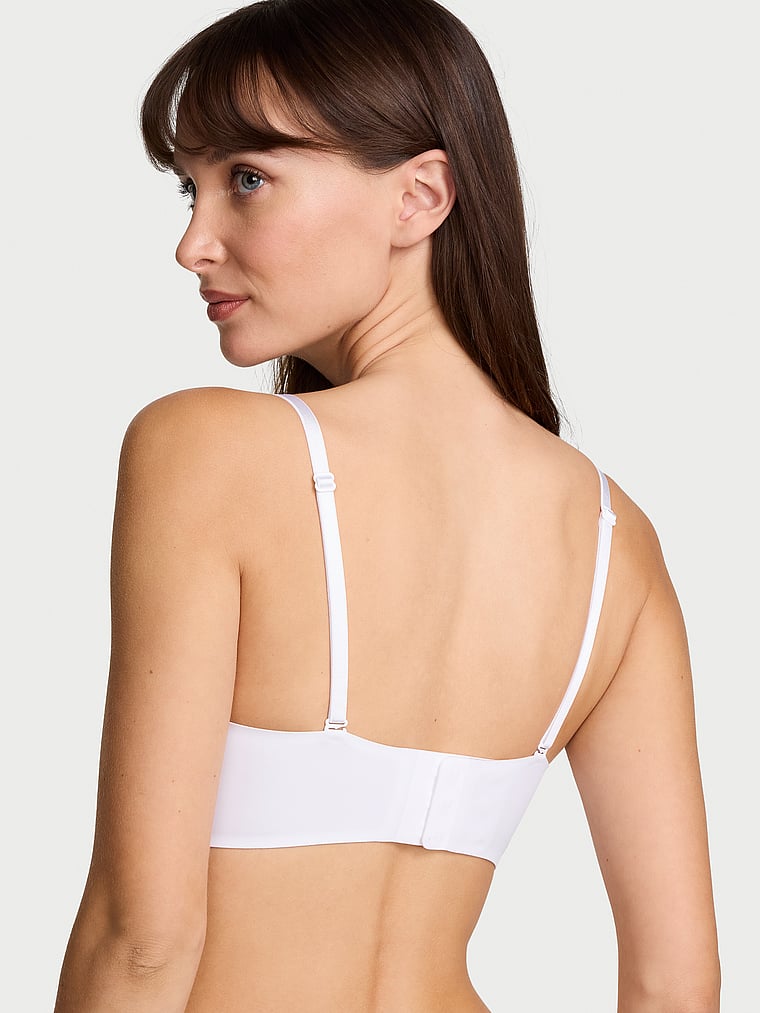 Victoria's Secret, Invisible by Victoria’s Secret Bombshell Add-2-Cups Push-Up Strapless Bra, VS White, onModelBack, 2 of 3 Ari is 5'9" and wears 34B or Small