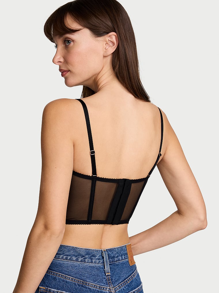 Tease Rose Embroidery Corset Top