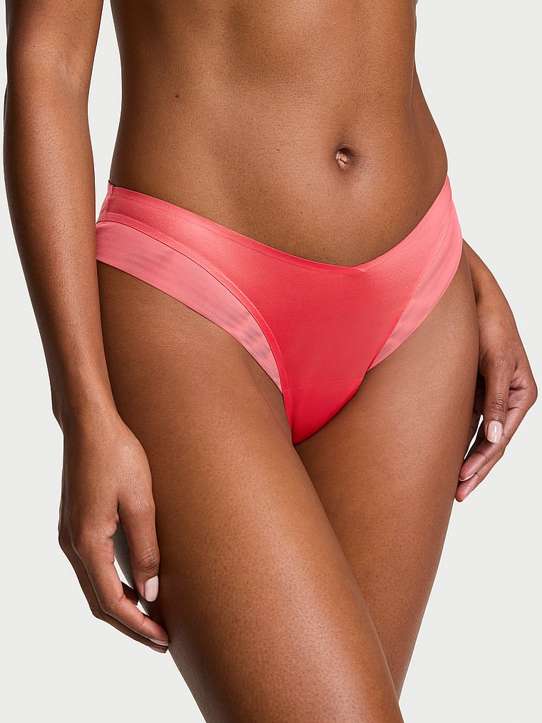 Victoria's Secret, Very Sexy Strappy-Back High-Leg Cheeky Panty, Pink, onModelFront, 2 of 4