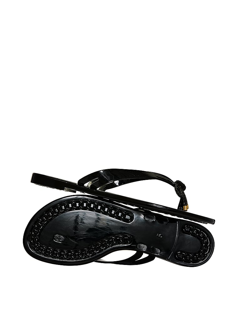 Shine Bow Jelly Sandals