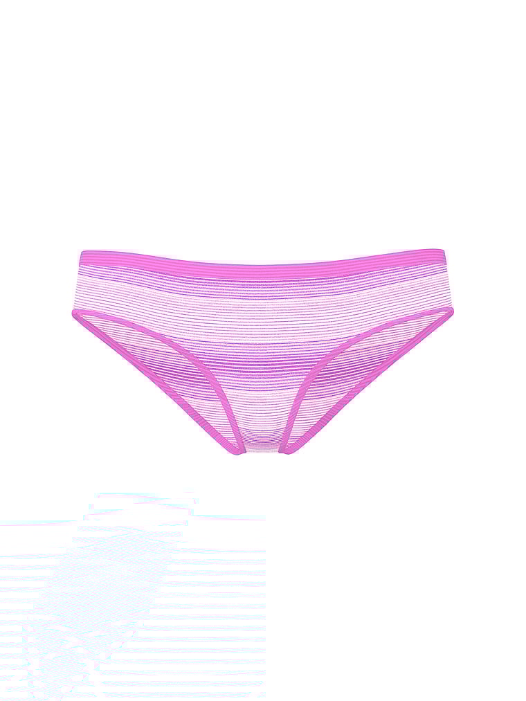 PINK Seamless Hiphugger Panty, Pink Lollipop Ombre Stripes, offModelFront, 3 of 3