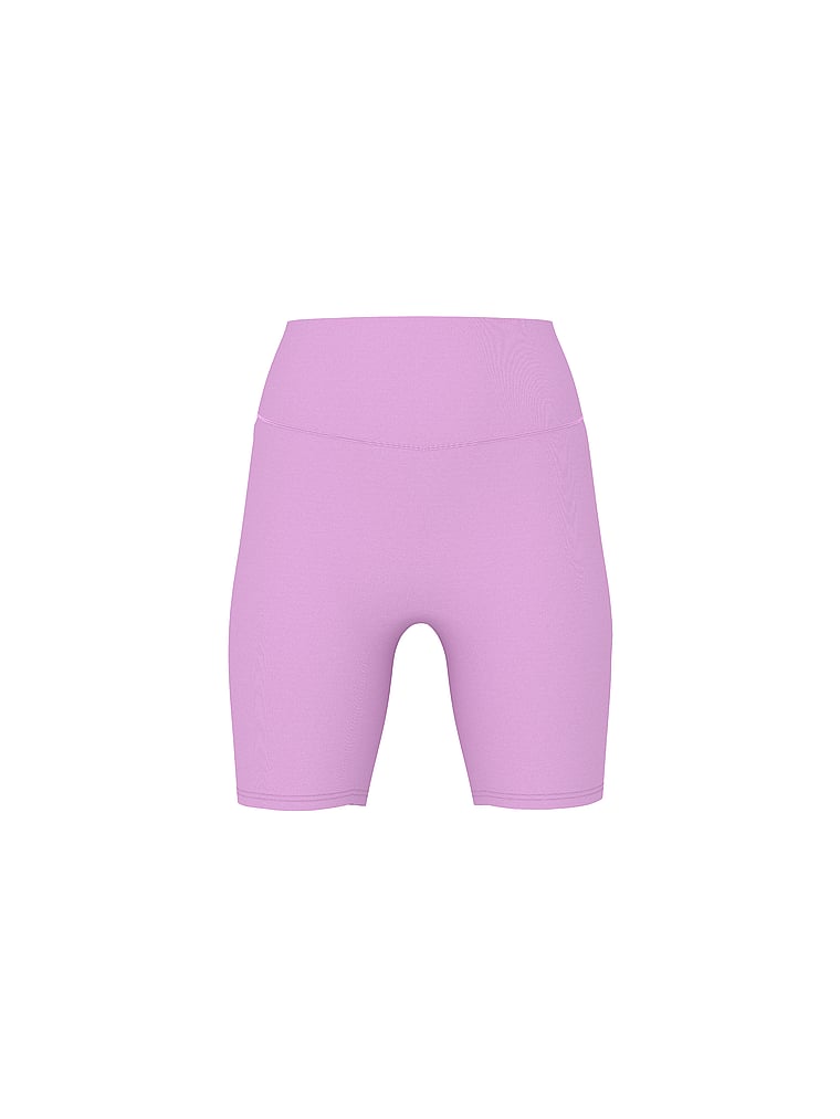 PINK Soft Seamless Bike Shorts, Light Lilac, offModelFront, 3 of 3