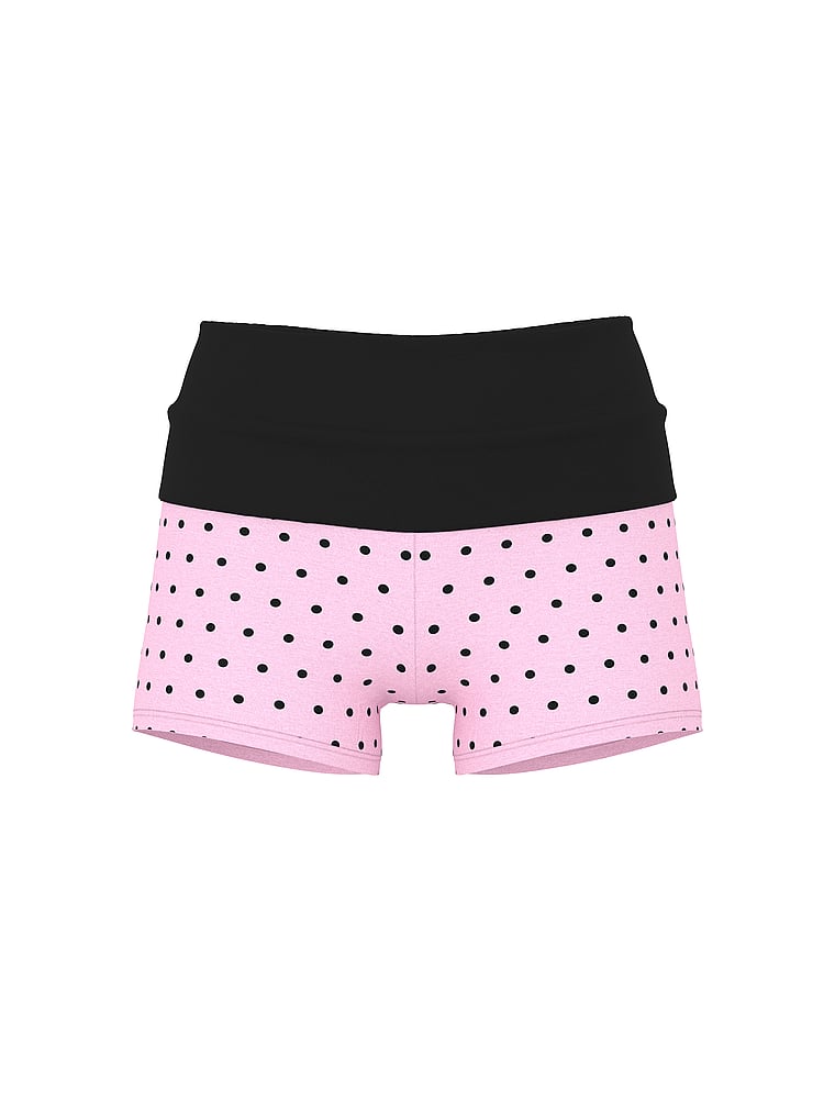 PINK by Frankies Bikinis Brooklyn Cotton Short, Pink Sweet Dot, offModelFront, 4 of 4