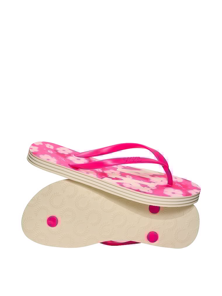 PINK PINK Flip Flops, Spray Floral, offModelBack, 3 of 3
