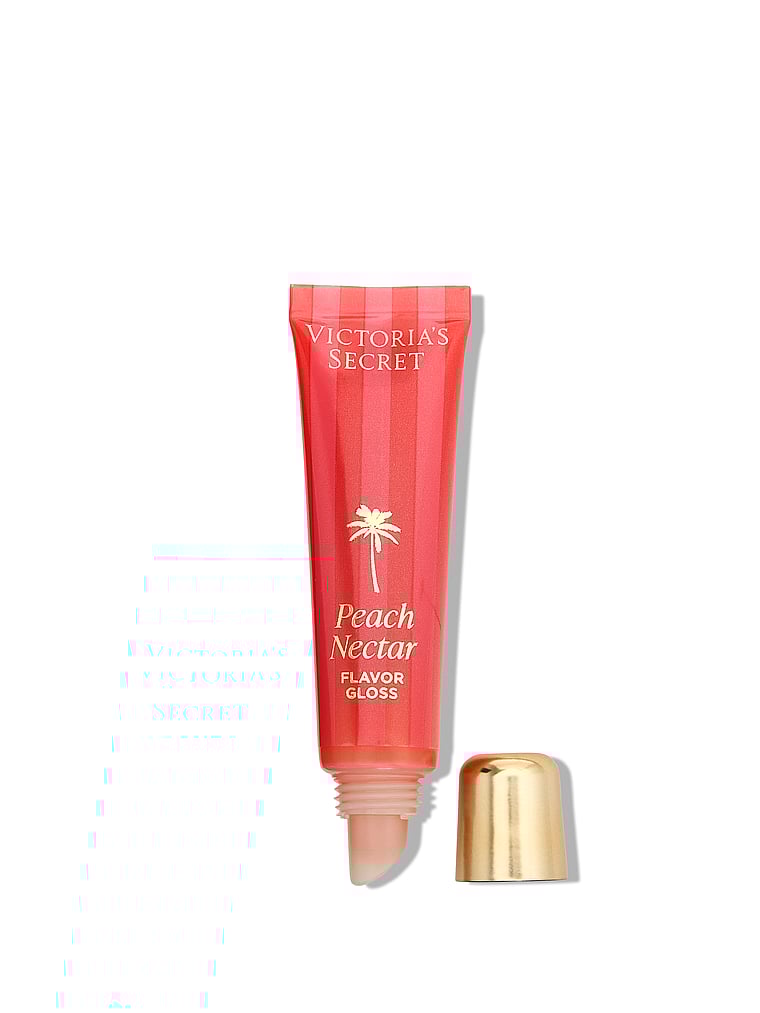 Victoria's Secret, Lip Flavor Gloss, Peach, onModelSide, 3 of 4
