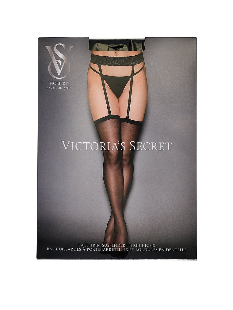 Very Sexy Lace-Trim Suspender Thigh Highs