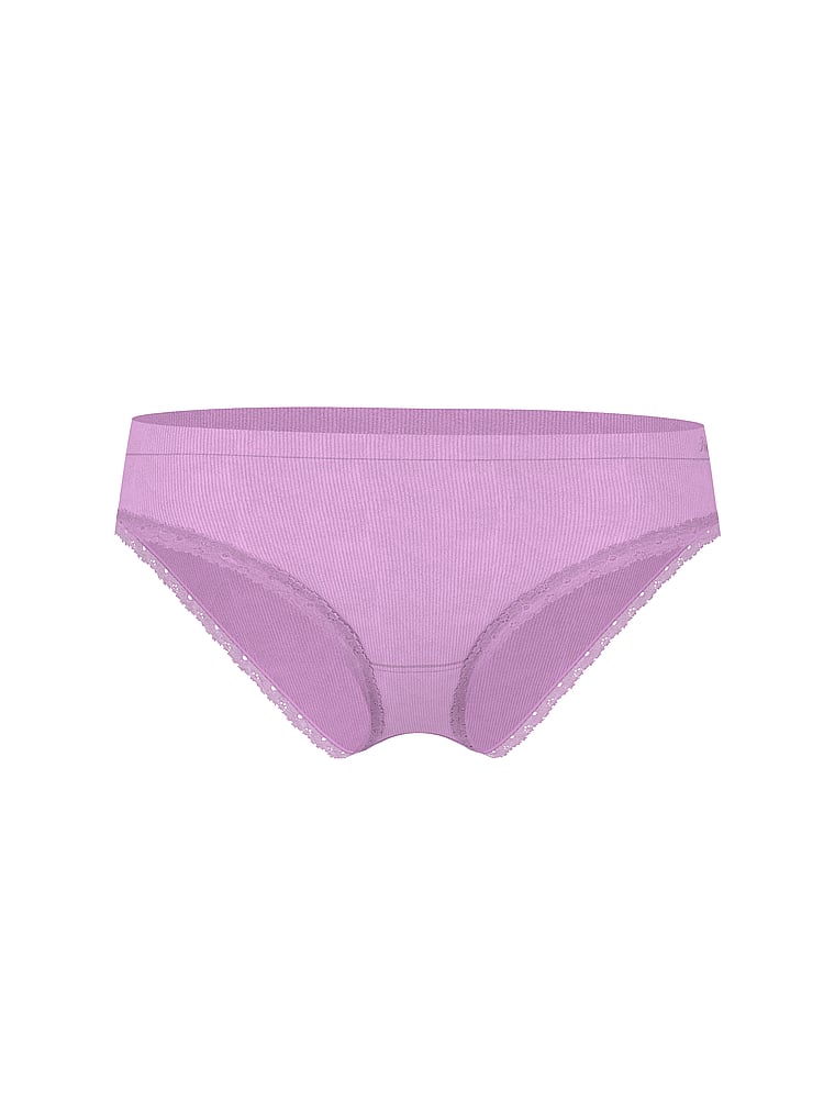 PINK Seamless Brazilian Panty, Light Lilac, offModelFront, 3 of 3