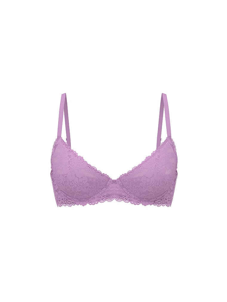 PINK Wink PINK Wink™ Undercover Lift Unlined Demi Bra, Light Lilac, offModelFront, 3 of 3