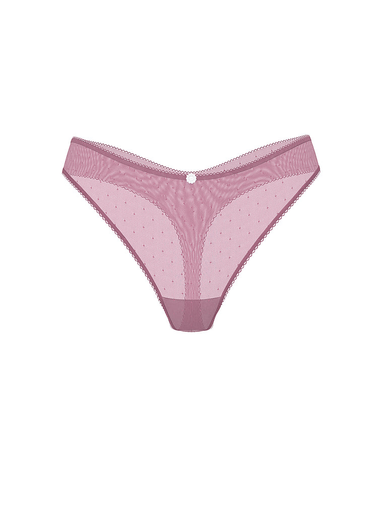 PINK PINK Wink™ Micro Thong Panty, Cashmere Rose, offModelFront, 3 of 4