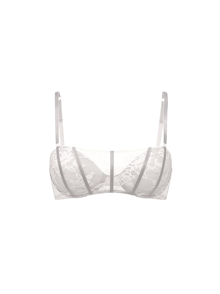 Rose Lace Gradient Shine Bandeau Bra