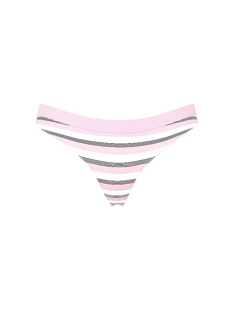 Victoria's Secret, Seamless Seamless Thong Panty, Pretty Blossom Stripe, offModelFront, 3 of 3