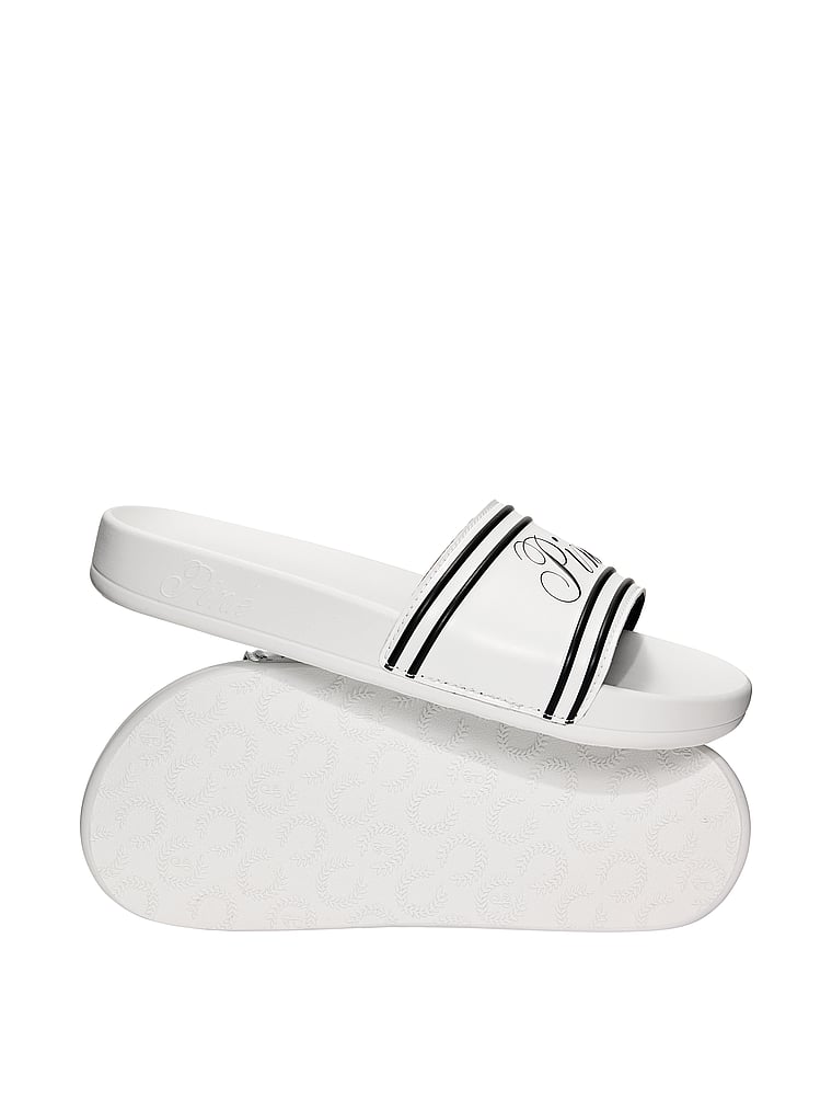 PINK PINK Slides, White, offModelBack, 2 of 2
