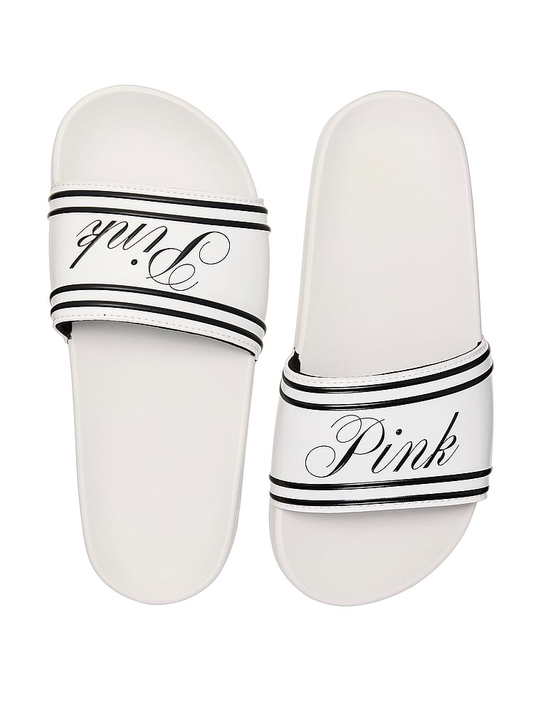 PINK PINK Slides, White, offModelFront, 1 of 2
