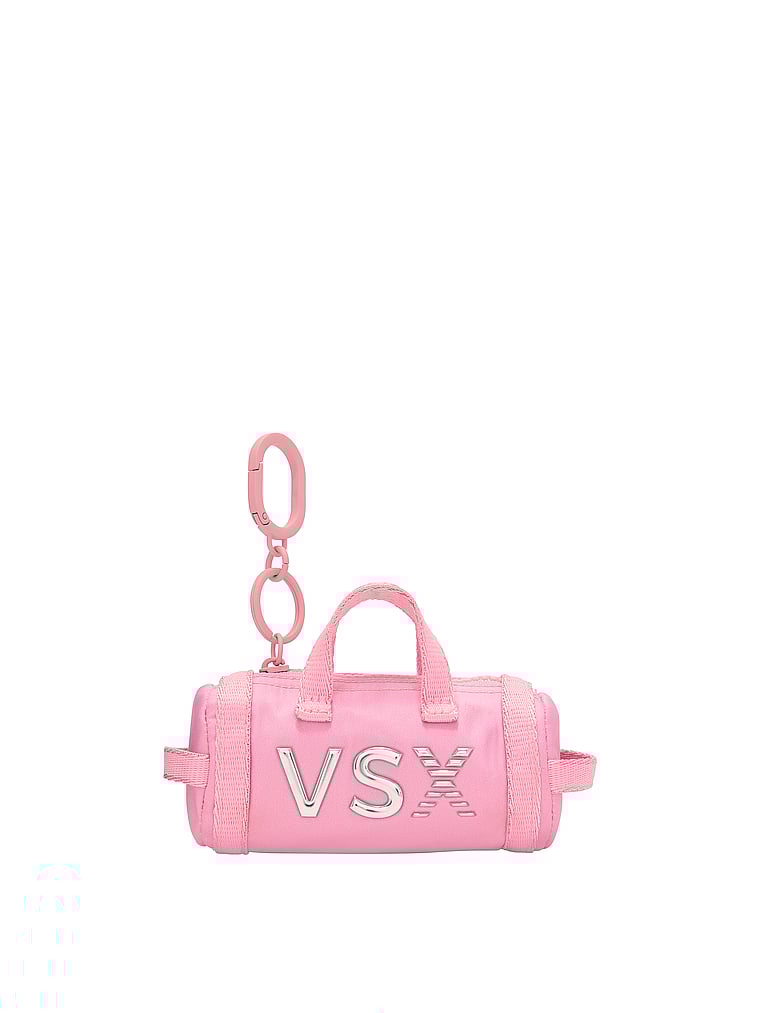 Victoria's Secret, Victoria's Secret VSX Micro Belt Bag Charm Keychain, Pink, onModelFront, 1 of 2