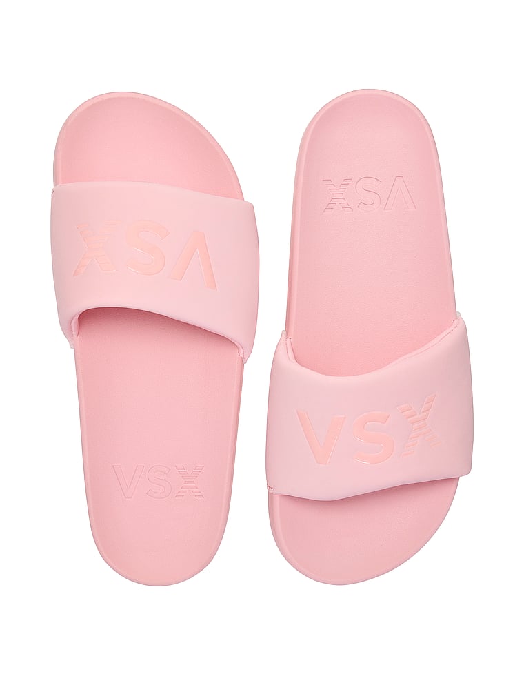 Victoria's Secret, Victoria's Secret VSX Slide Sandals, Pink, onModelBack, 2 of 2