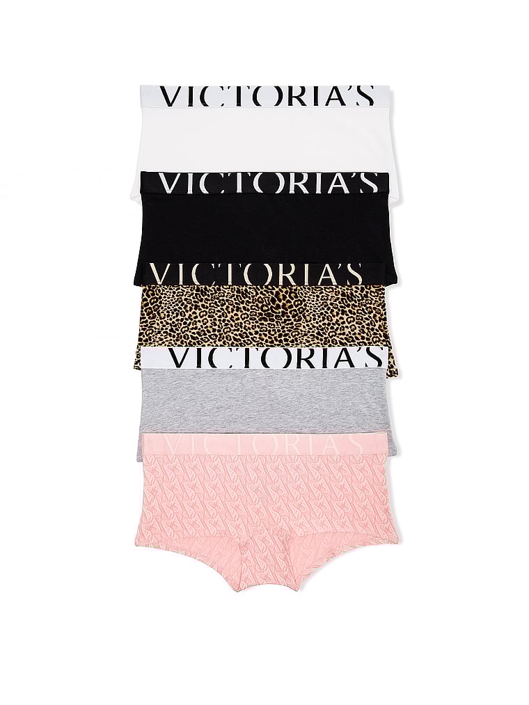 5-Pack Exploded Logo Cotton Boyshort Panties