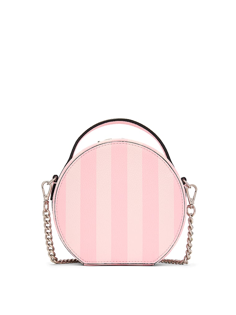 Victoria's Secret, Victoria's Secret Heritage Stripe Hat Box Crossbody Bag, Print, onModelSide, 3 of 4