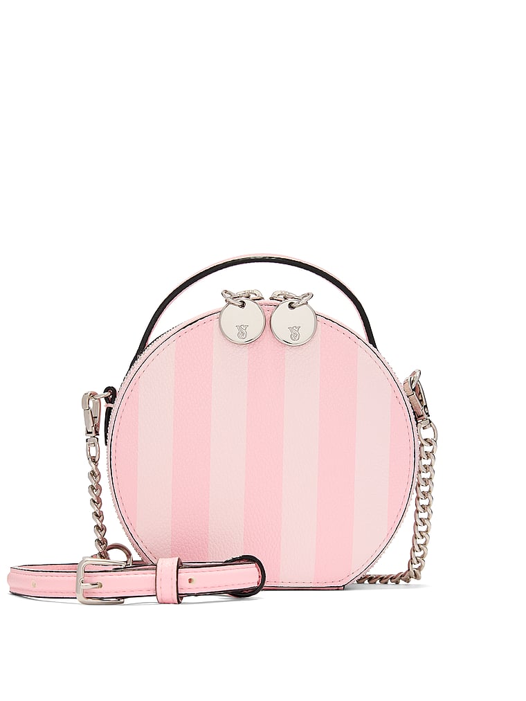 Victoria's Secret, Victoria's Secret Heritage Stripe Hat Box Crossbody Bag, Print, onModelBack, 2 of 4