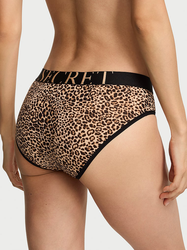Victoria's Secret, Cotton Exploded Logo Cotton Hiphugger Panty, onModelBack, 2 of 3