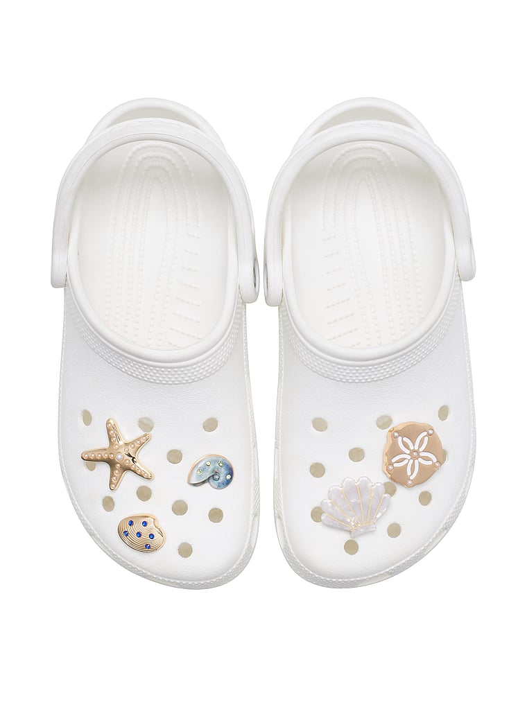 Crocs 5-Pack Gold Sea Jibbitz™ Charms, Multi, onModelBack, 2 of 3