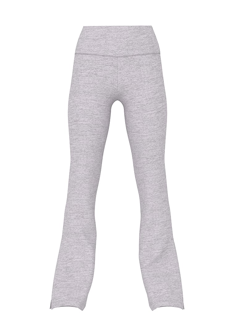 Victoria's Secret, VSX VSX New Essential Flare Legging, Heather Pearl Stone, offModelFront, 2 of 4