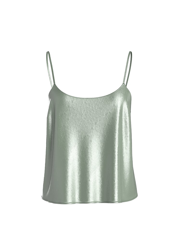 Victoria's Secret, Victoria's Secret Satin Cami Top, Sweet Spearmint, offModelFront, 3 of 3