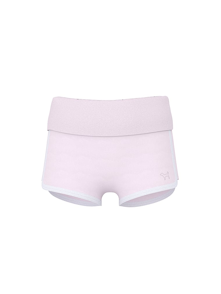 PINK Campus Fleece™ Foldover Shorts, offModelFront, 3 of 3