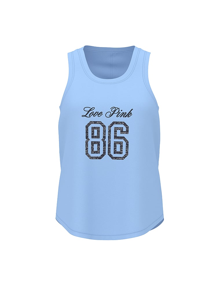 PINK Campus Cotton™ Tank Top, offModelFront, 3 of 3