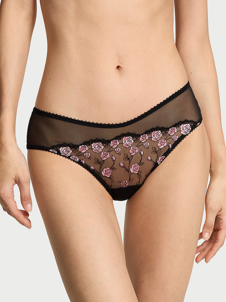 Tease Lace Hardware Open-Back Cheeky Panty