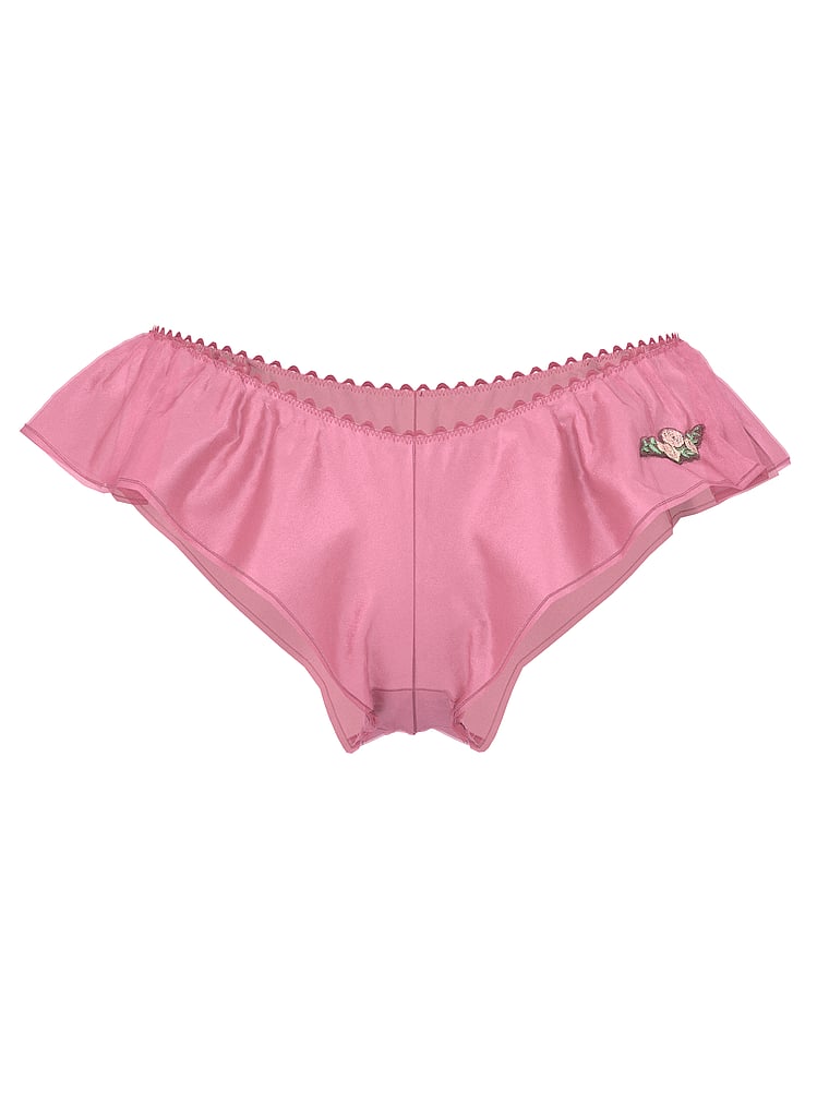 Victoria's Secret, Dream Angels Lace-Trim Brazilian Panty, RSVP Pink, offModelFront, 3 of 4