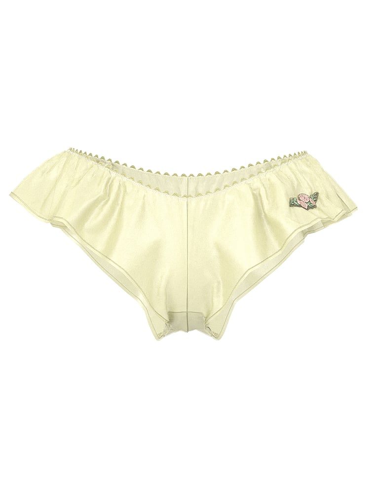 Victoria's Secret, Dream Angels Sweet Melody Motif Satin Flutter Brazilian Panty, offModelFront, 3 of 3