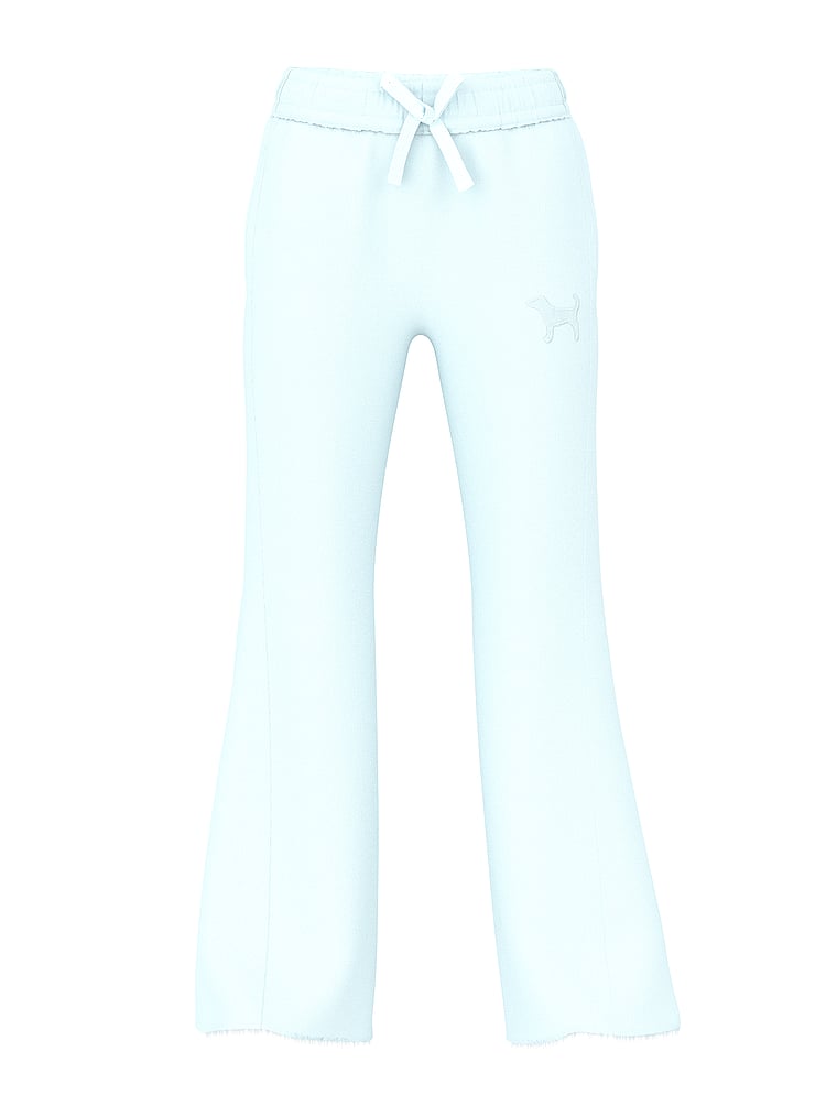 PINK Campus Terry™ Flare Pants, Spray Blue, offModelFront, 3 of 4