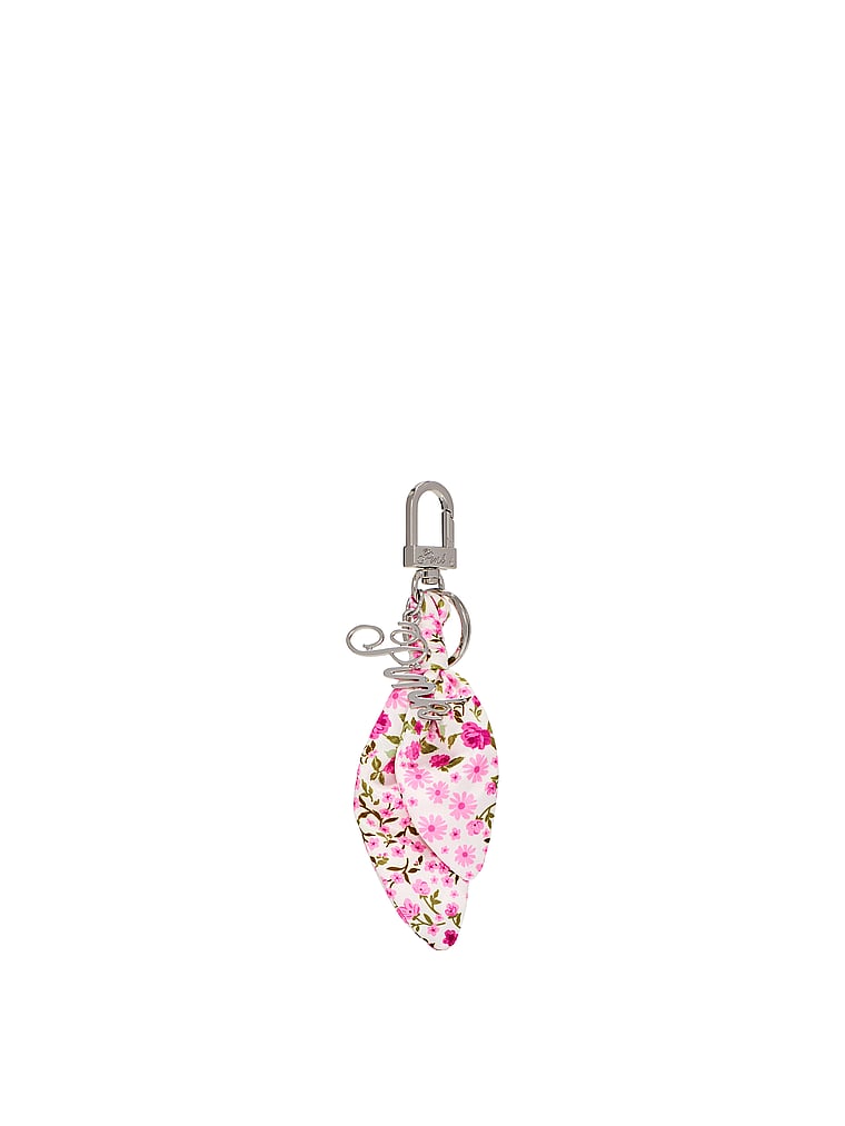 PINK Dog Carabiner Clip, Pink Floral, onModelFront, 1 of 2