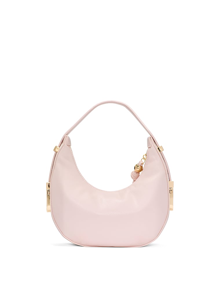 Victoria's Secret, Victoria's Secret Small Crescent Bag, Pink, onModelSide, 3 of 4