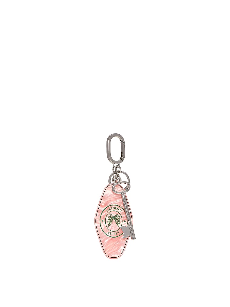 Victoria's Secret, Victoria's Secret Hotel Victoria's Secret Bag Charm Keychain, Sme Pretty Blossom, onModelFront, 1 of 3