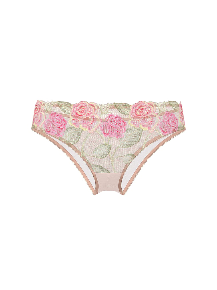 Victoria's Secret, Dream Angels Sweet Melody Embroidery Brazilian Panty, Melody Embroidery, offModelFront, 4 of 4
