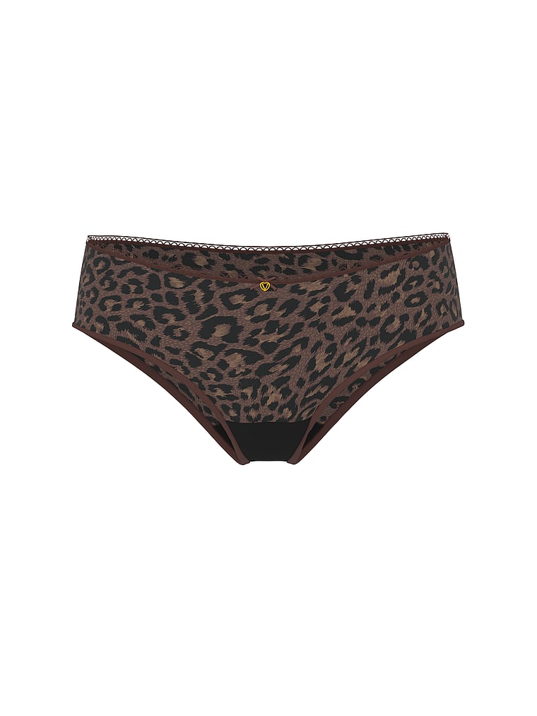 Victoria's Secret, Body by Victoria Smooth Period Bikini Panty, Ganache Leopard, offModelFront, 3 of 3