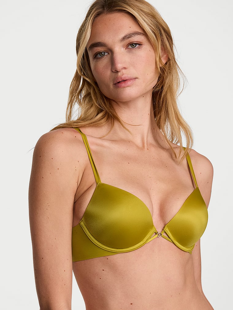 Victoria's Secret, Very Sexy Smooth Push-Up Bra, Peridot, onModelFront, 1 of 4