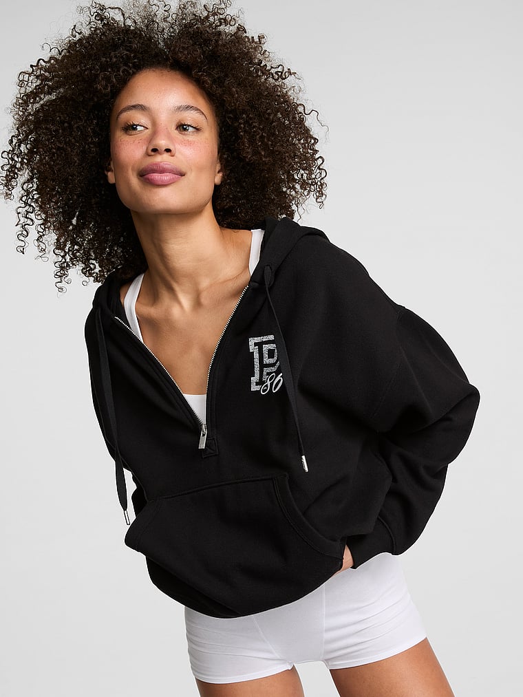 Buy Campus Fleece™ Half-Zip Hoodie, Vs Medium Heather Grey Holiday