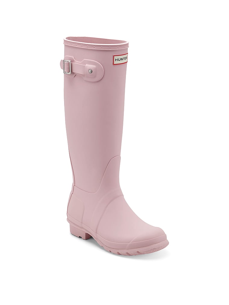 Hunter Original Tall Rain Boots, Light Pink, onModelSide, 3 of 4