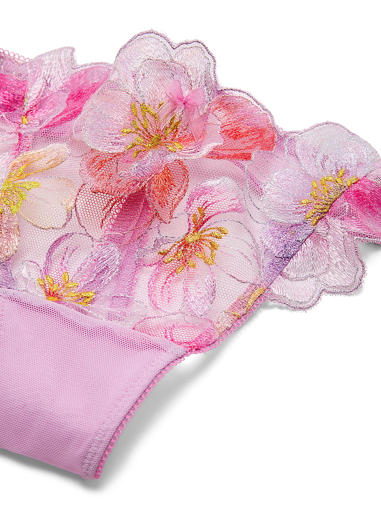 Victoria's Secret, Dream Angels Watercolor Embroidery Thong Panty, Watercolor Embroidery, detail, 4 of 5