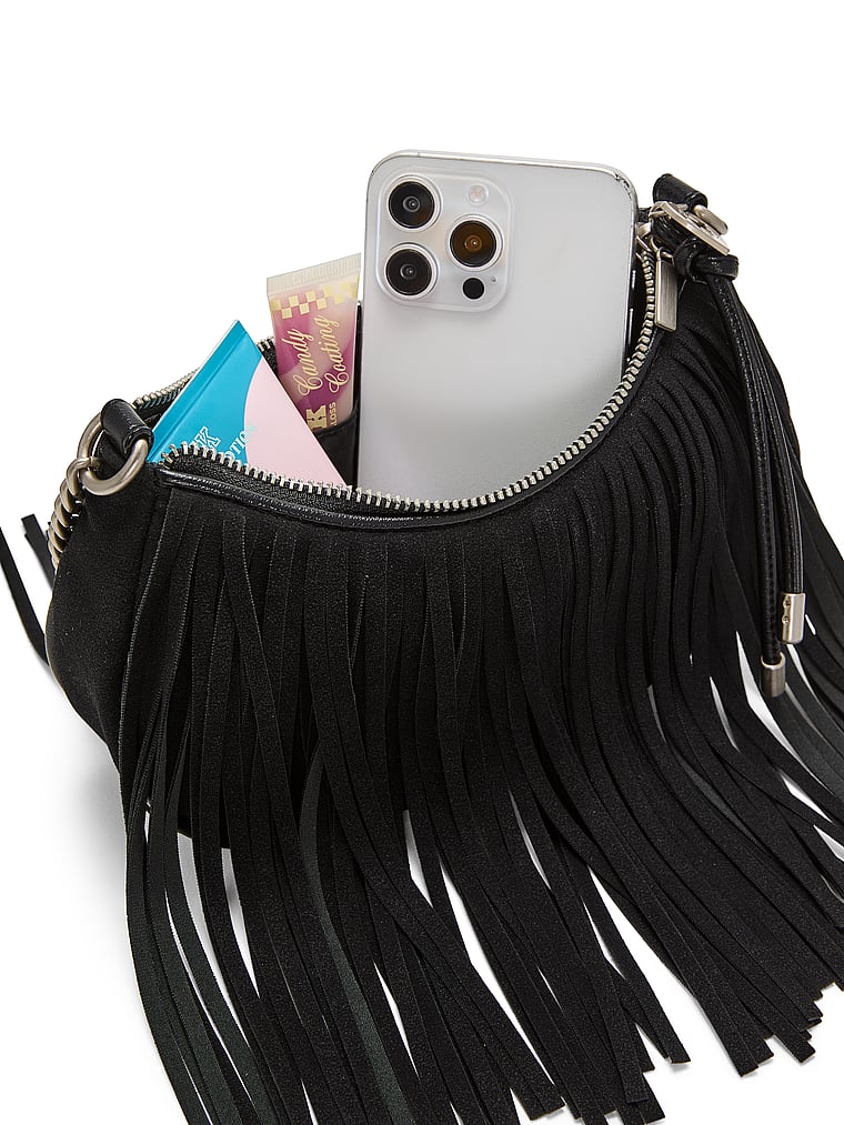 Crescent Fringe Shoulder Bag