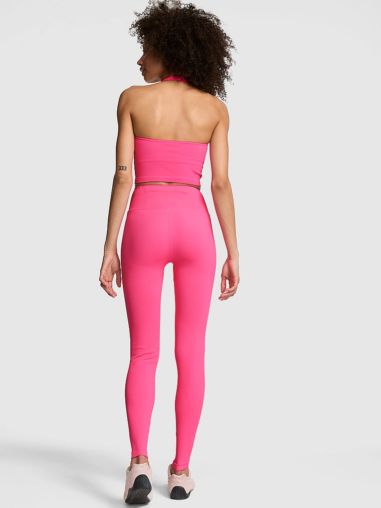 PINK AnyWear Leggings, Fall For Me Pink, onModelBack, 2 of 3 Drew is 5'9" or 175cm and wears Small