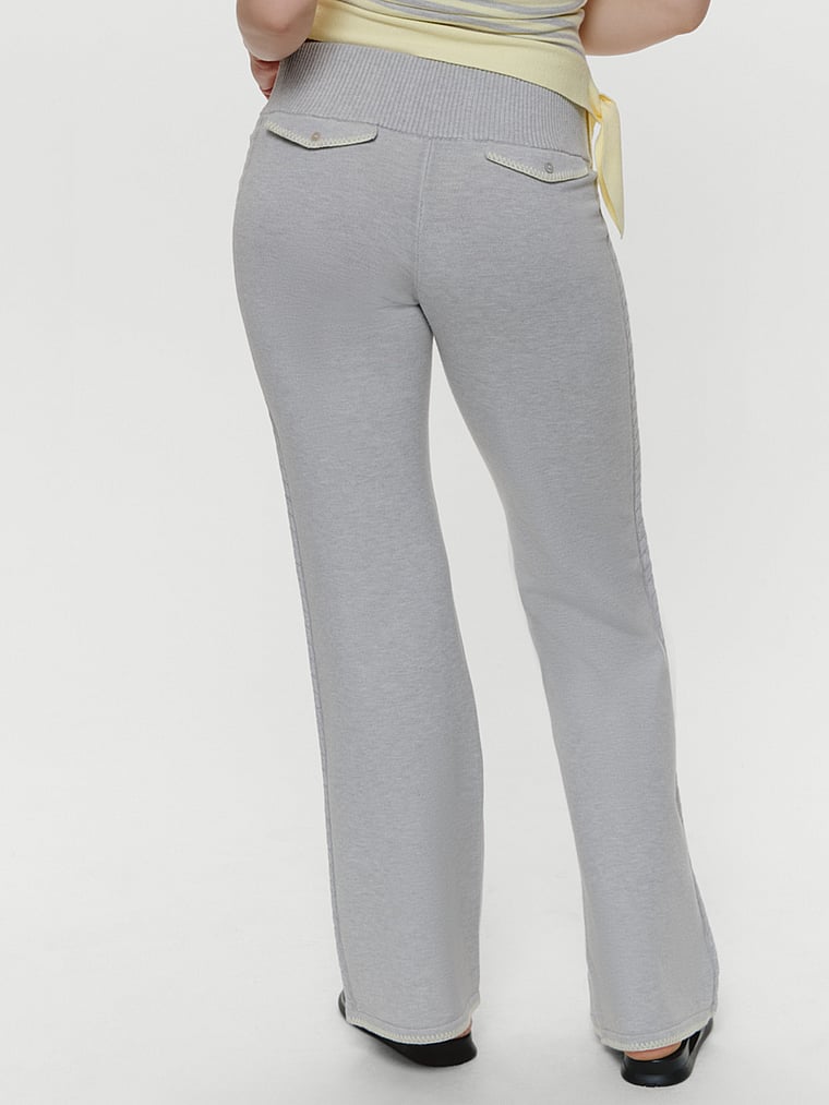 Victoria's Secret, Frankies Bikinis Quinn Cloud Knit Pants, Echo, onModelBack, 2 of 4