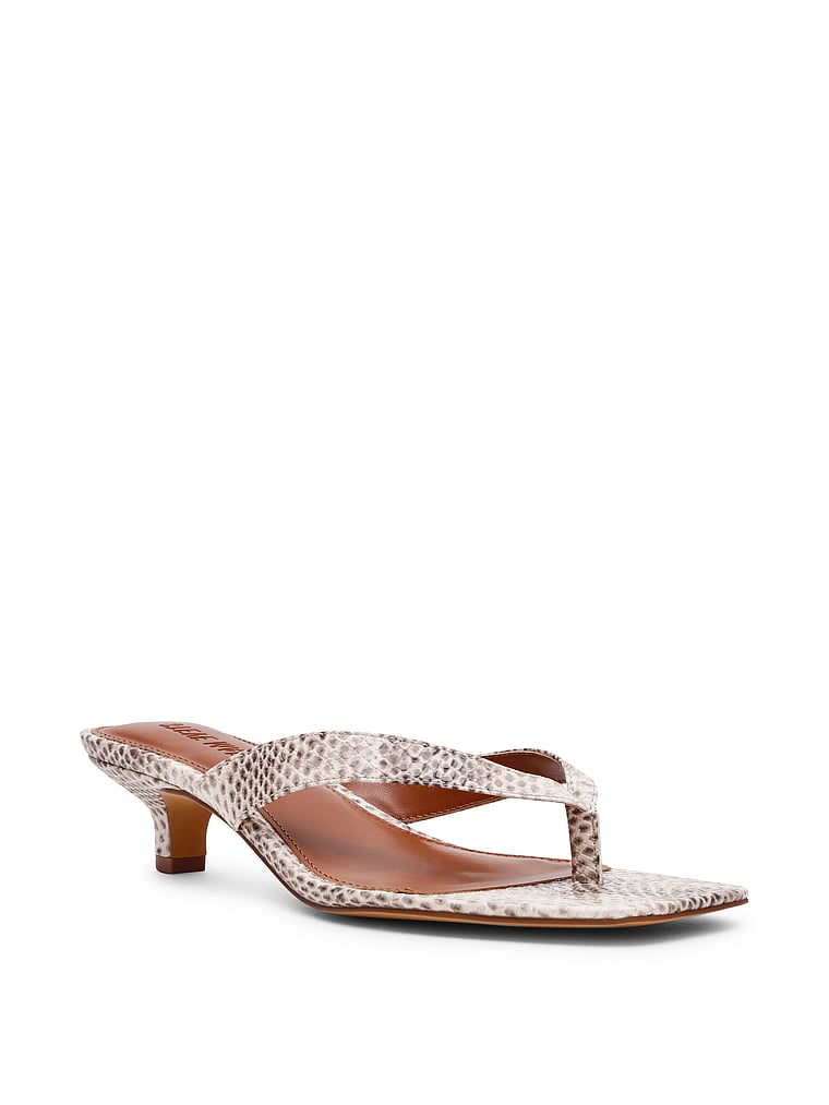 Steve Madden Tracie Kitten Heel, Natural Snake, onModelFront, 1 of 4