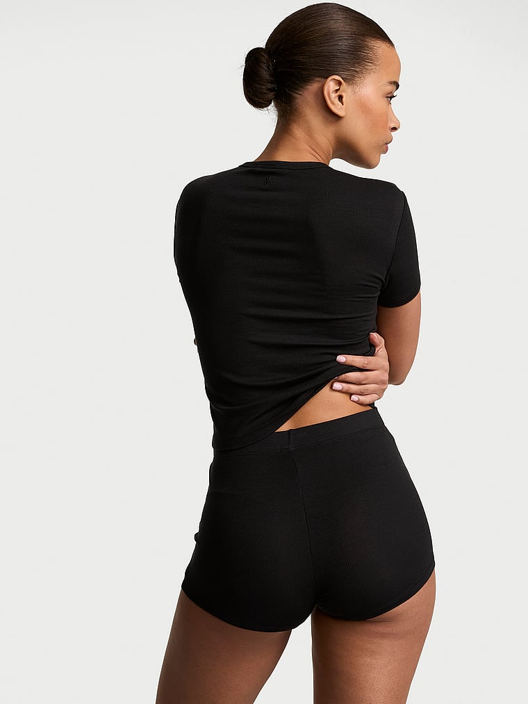 Пижамный комплект SoSoft™, крой шортики, модал, в рубчик — Victoria's Secret — фото 2
