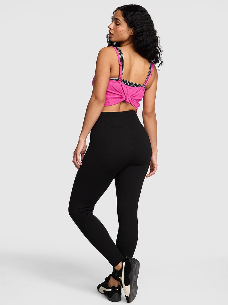 PINK AnyWear Leggings, Black, onModelBack, 2 of 3