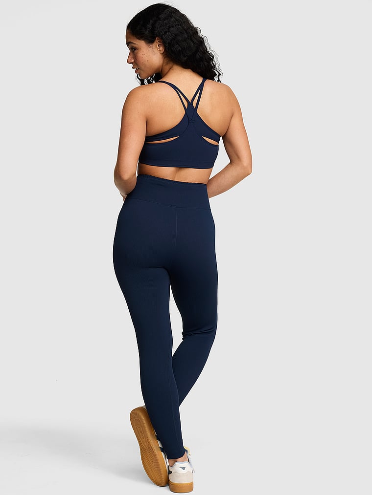 PINK AnyWear Leggings, Noir Navy, onModelBack, 3 of 4